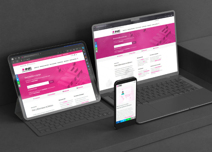 INE's responsive website