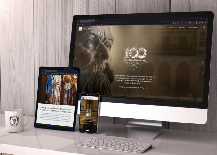 Responsive website mockup